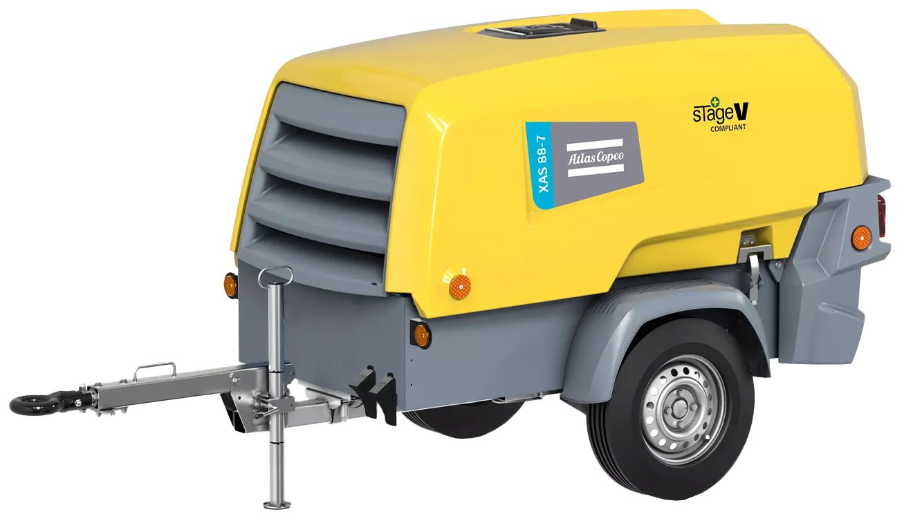 Atlas Copco XAS 185-150 PACE Portable Rotary Screw Air Compressor