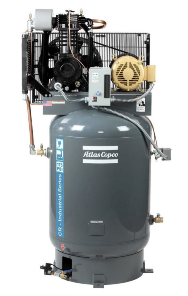 Atlas Copco CR Industrial Series Two Stage Piston Air Compressor