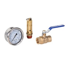Midwest-Control Tank Kit – Safety Valve, LF CBM Gauge, and Ball Valve