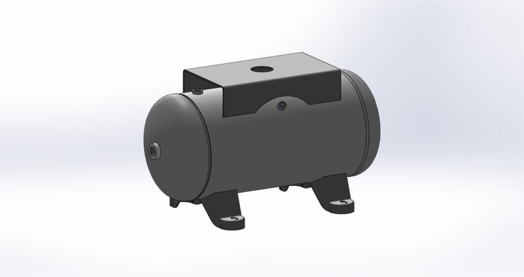 Morganton 12 Gallon, 200 PSI, 12″ x 27″ Horizontal Tank w/ Feet & Top Plate