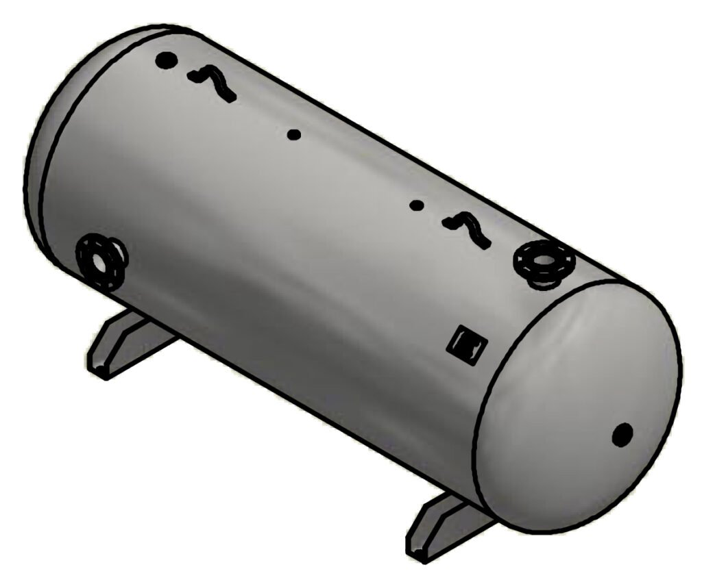 Steel Fab 660 Gallon Horizontal Air Tank