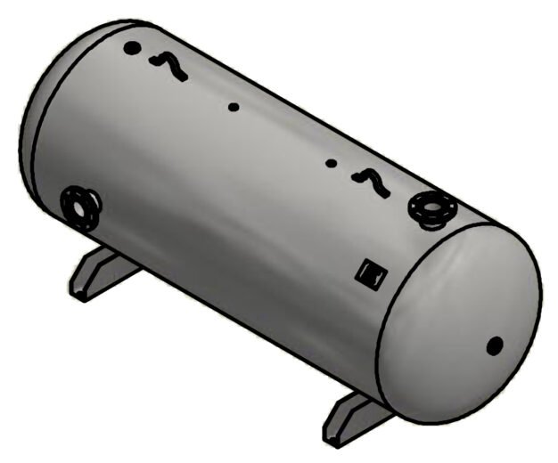 Steel Fab 660 Gallon Horizontal Air Tank