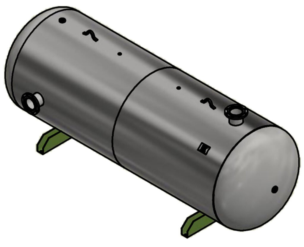 Steel Fab 1550 Gallon Horizontal Air Tank