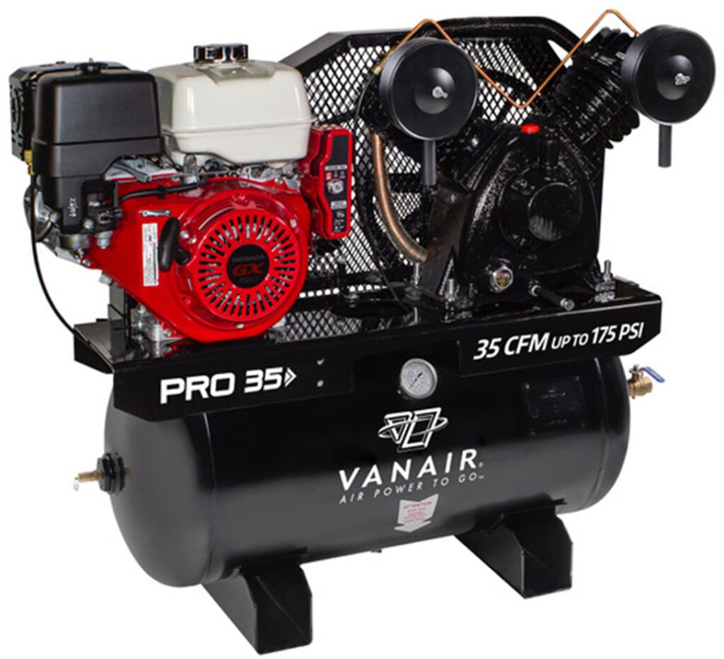 Vanair PRO 35 Series Gas Powered Single Stage Piston Air Compressor