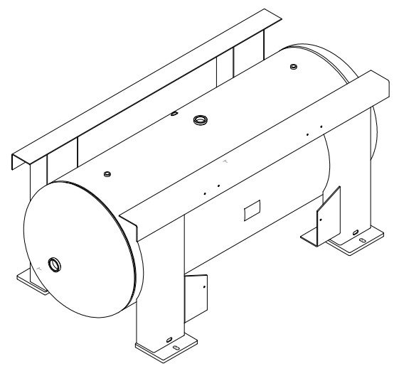 Morganton 240 Gal, 200 PSI, 30″x84″ Horizontal Tank w/ Grasshopper Legs
