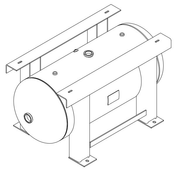 Morganton 30 Gal, 200 PSI, 16″x38″ Horizontal Tank w/ Grasshopper Legs