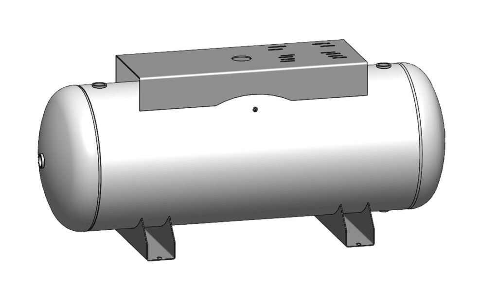 Morganton 240 Gallon, 300 PSI, 30″ x 84″ Horizontal Tank w/ Saddle & Top Plate