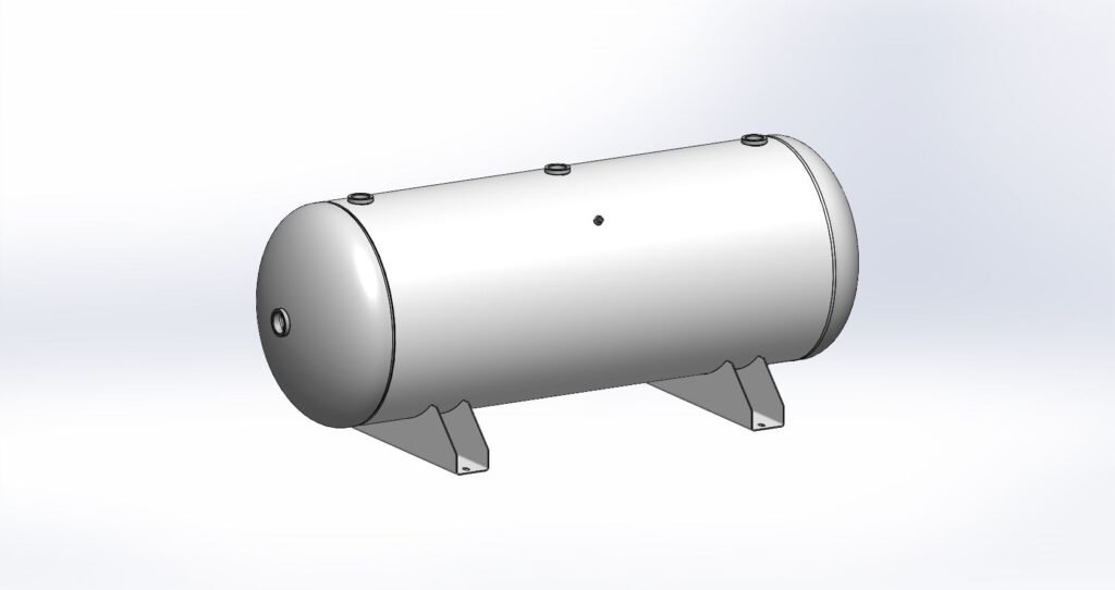 Morganton 120 Gallon, 200 PSI, 24″ x 67″ Horizontal Tank w/ Saddle Legs