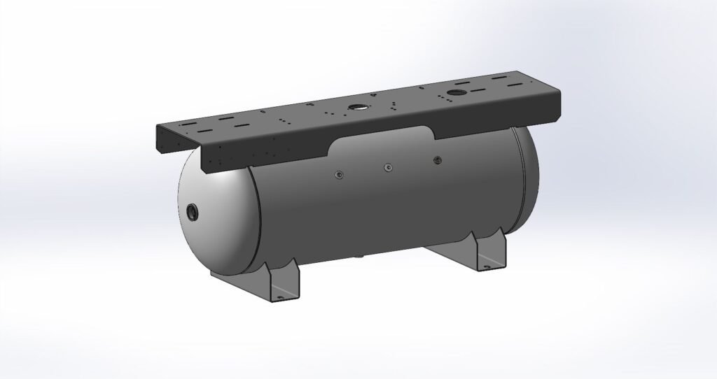 Morganton 120 Gal, 200PSI, 24″x67″ Horizontal Tank w/ Saddle & Extended TopPlate