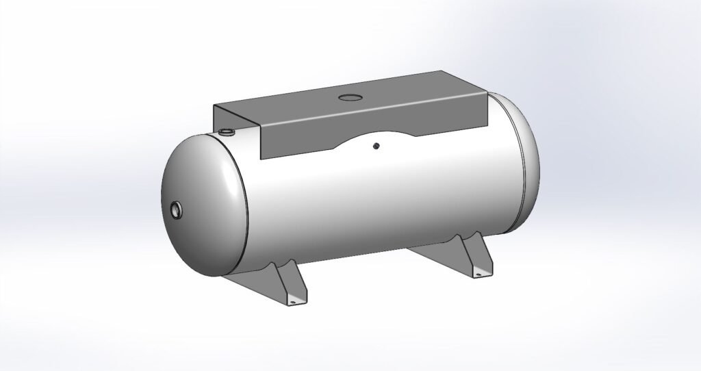 Morganton 120 Gallon, 200 PSI, 24″ x 67″ Horizontal Tank w/ Saddle & Top Plate