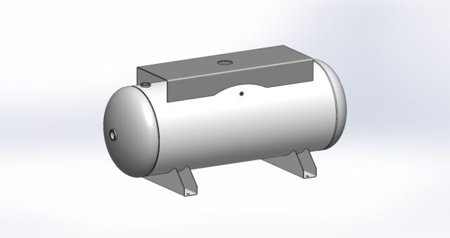 Morganton 120 Gallon, 200 PSI, 24″ x 67″ Horizontal Tank w/ Saddle & Top Plate