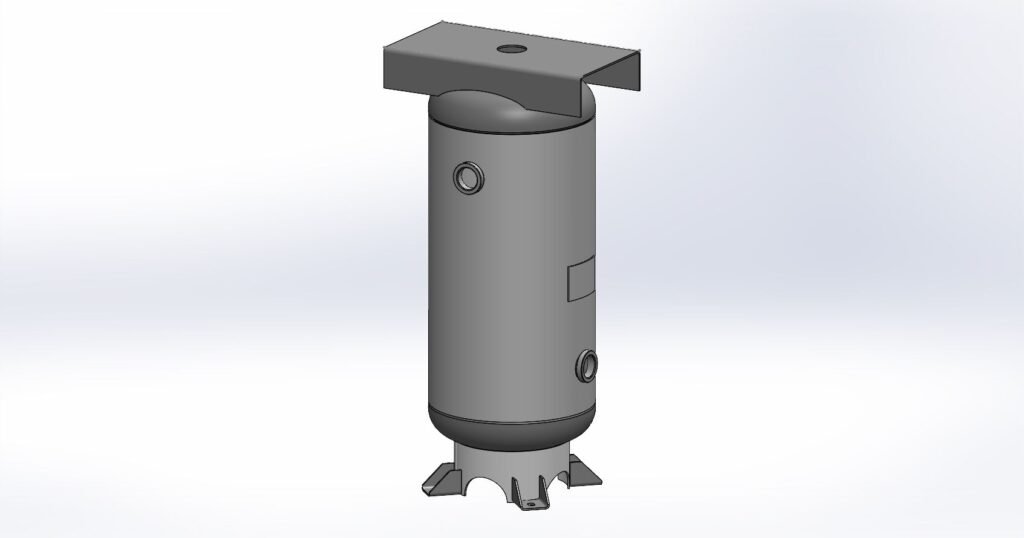 Morganton 20 Gallon, 200 PSI, 14″ x 33″ Vertical Tank w/ Feet & Top Plate