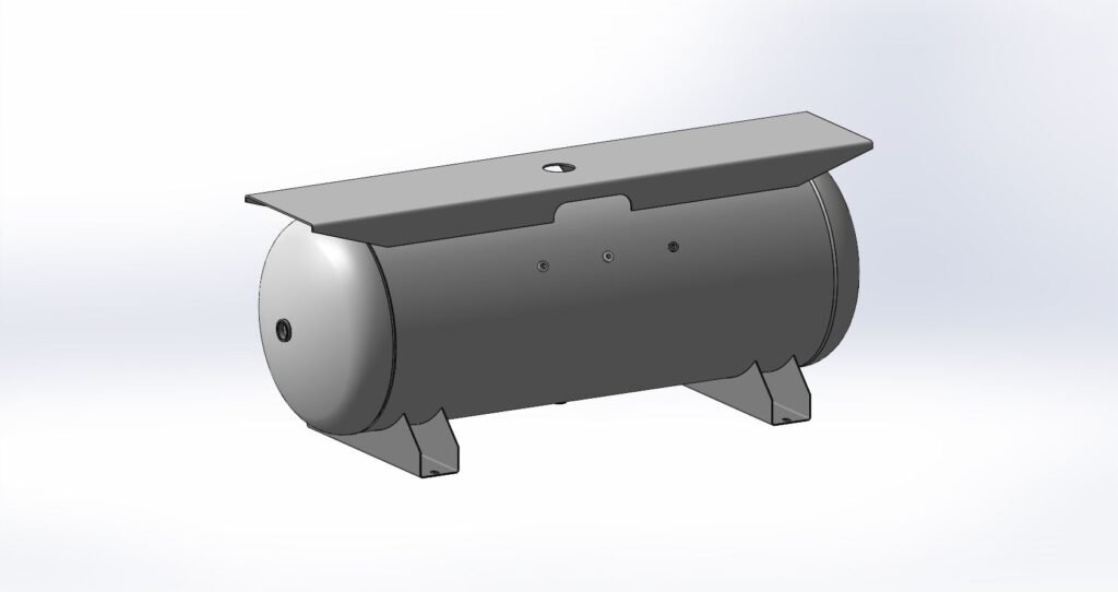 Morganton 240 Gal, 200PSI, 30″x84″ Horizontal Tank w/ Saddle & Extended Top Plate
