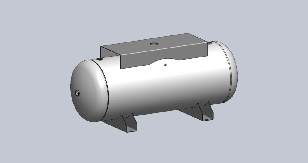 Morganton 240 Gallon, 200 PSI, 30″ x 84″ Horizontal Tank w/ Saddle & Top Plate