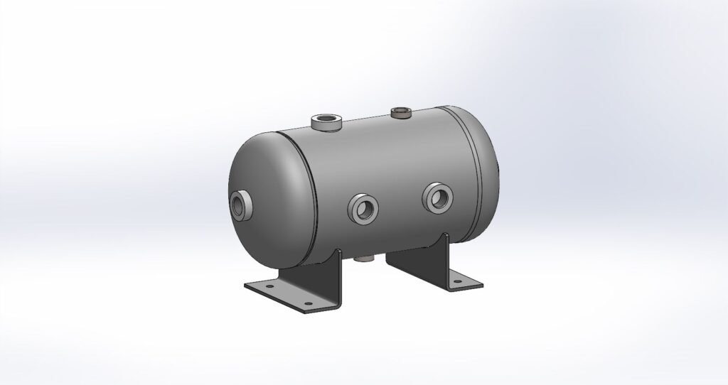 Morganton 3 Gallon, 200 PSI, 8″ x 16″ Horizontal Tank w/ Feet