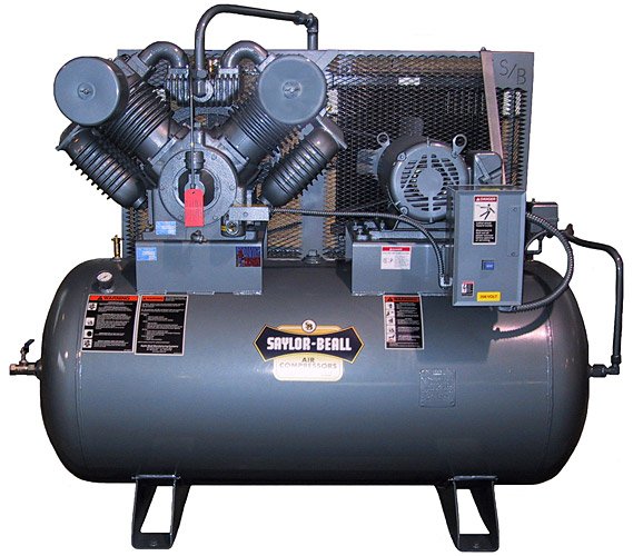 Saylor-Beall Tank Mounted Two Stage Piston Air Compressor